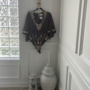 Vanita Rosa suedine poncho - new with tags